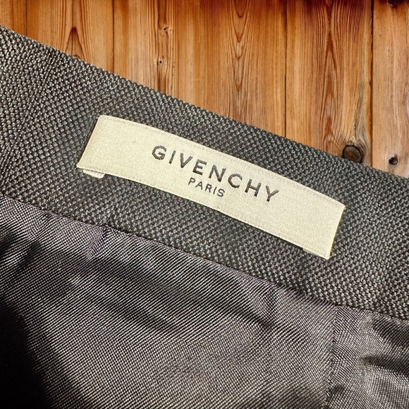 NWOT Givenchy Vintage Black Wool-Blend Textured Crepe Pencil Skirt Size 44 = 12 - Picture 3 of 16